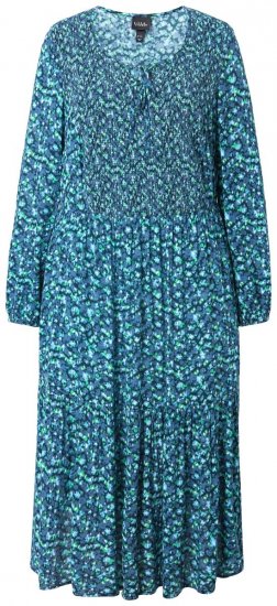 Ulla Popken 835713 Abito a fiori Blu scuro - Vestiti maxi - Abiti maxi taglie forti