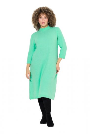 Ulla Popken 835720 Abito in maglia svasato con maniche a 3/4 Petrolio - Abiti in maglia - 