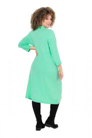 Ulla Popken 835720 Abito in maglia svasato con maniche a 3/4 Petrolio - Abiti in maglia - 