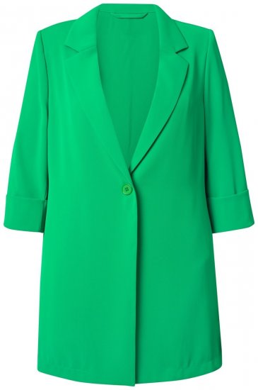 Ulla Popken 836165 Blazer lungo con maniche 3/4 Verde - Blazer - Blazer Taglie Forti da Donna