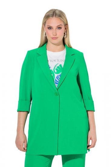 Ulla Popken 836165 Blazer lungo con maniche 3/4 Verde - Blazer - Blazer Taglie Forti da Donna