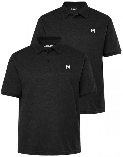 Men+ 258 Polo Nero confezione da 2 - Polo - Polo Uomo Taglie Forti
