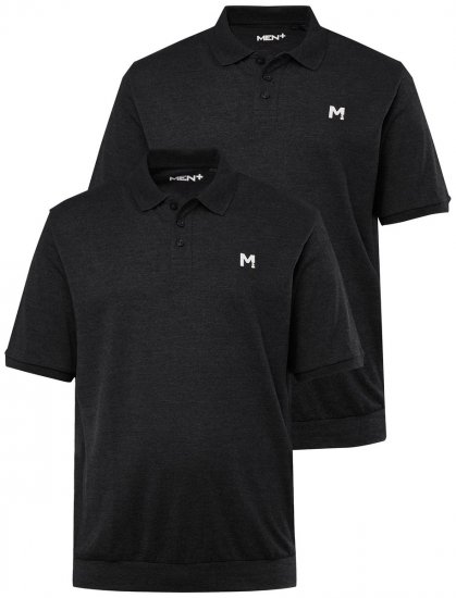 Men+ 266 Polo bellyfit Nero confezione da 2 - Polo - Polo Uomo Taglie Forti