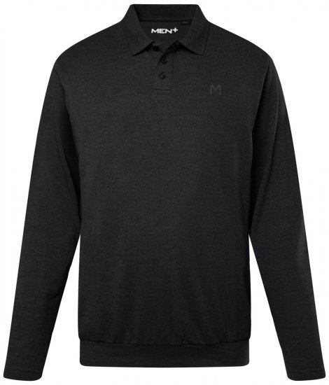 Men+ 274 Polo manica lunga bellyfit Nero - Polo - Polo Uomo Taglie Forti