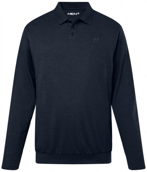 Men+ 274 Polo manica lunga bellyfit Blu scuro - Polo - Polo Uomo Taglie Forti