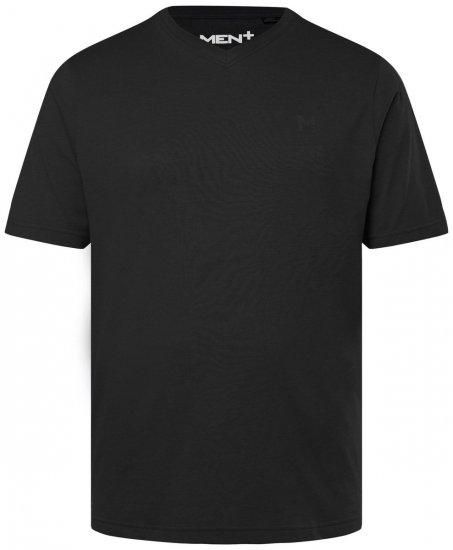 Men+ 279 T-shirt scollo a V Nero - Magliette - Magliette Uomo Taglie Forti