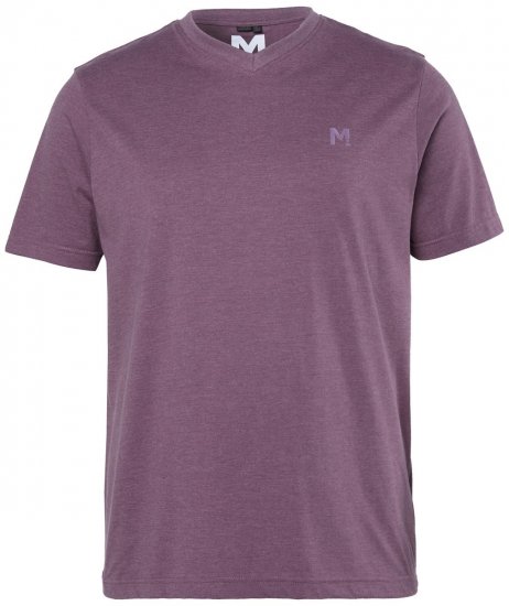 Men+ 279 T-shirt scollo a V Prugna - Magliette - Magliette Uomo Taglie Forti