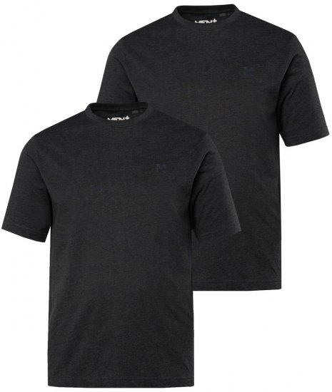 Men+ 285 T-shirt girocollo Nero confezione da 2 - Magliette - Magliette Uomo Taglie Forti