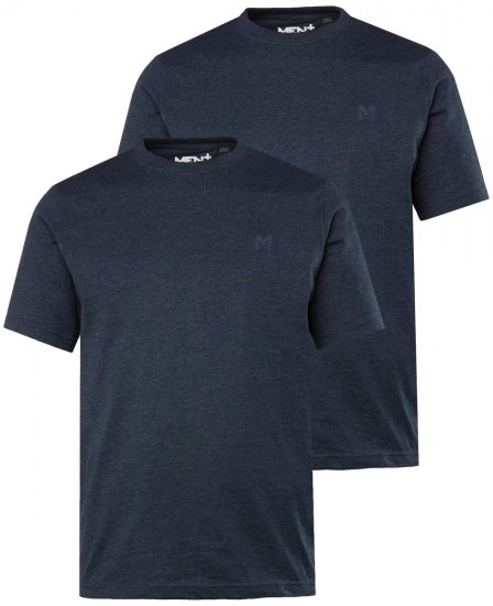Men+ 285 T-shirt girocollo Blu scuro confezione da 2 - Magliette - Magliette Uomo Taglie Forti