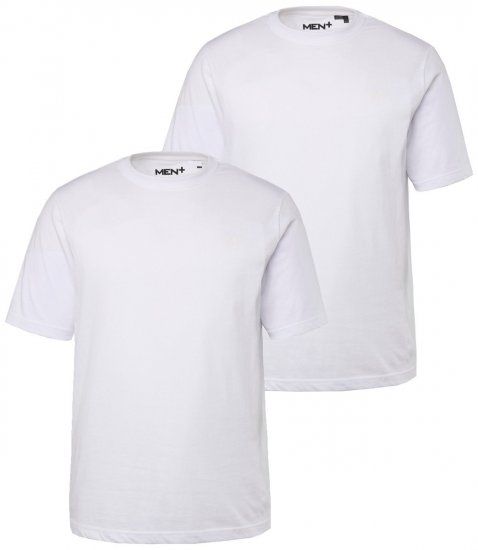 Men+ 285 T-shirt girocollo Bianco confezione da 2 - Magliette - Magliette Uomo Taglie Forti