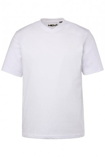 Men+ 299 T-shirt scollo a V Bianco confezione da 2 - Magliette - Magliette Uomo Taglie Forti