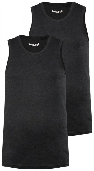 Men+ 305 Canotta Nero confezione da 2 - Magliette - Magliette Uomo Taglie Forti