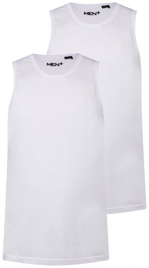 Men+ 305 Canotta Bianco confezione da 2 - Magliette - Magliette Uomo Taglie Forti