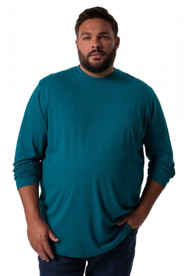 Men+ 307 T-shirt manica lunga Blu grigio - Magliette - Magliette Uomo Taglie Forti