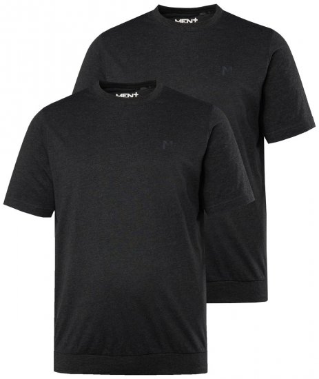 Men+ 311 T-shirt bellyfit Nero confezione da 2 - Magliette - Magliette Uomo Taglie Forti