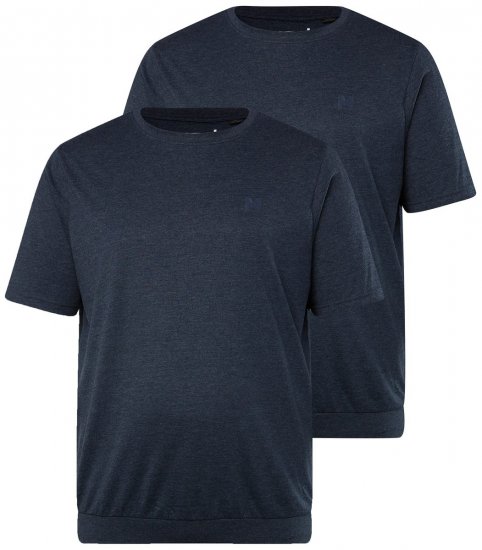 Men+ 311 T-shirt bellyfit Blu scuro confezione da 2 - Magliette - Magliette Uomo Taglie Forti
