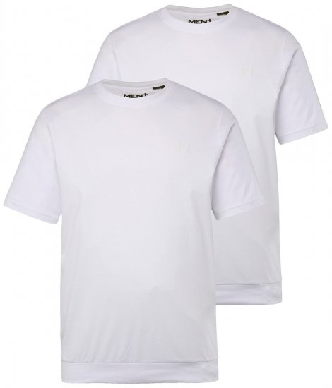 Men+ 311 T-shirt bellyfit Bianco confezione da 2 - Magliette - Magliette Uomo Taglie Forti