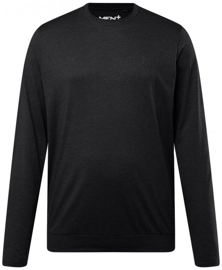 Men+ 313 T-shirt manica lunga bellyfit Nero - Magliette - Magliette Uomo Taglie Forti