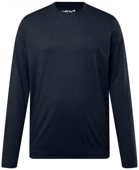 Men+ 313 T-shirt manica lunga bellyfit Blu scuro - Magliette - Magliette Uomo Taglie Forti