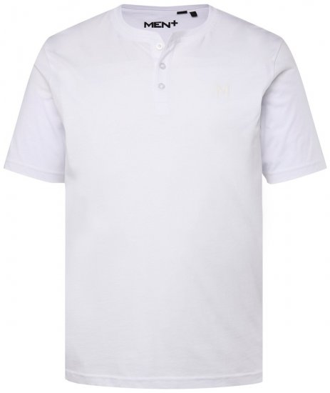 Men+ 365 Maglia Henley Bianco - Magliette - Magliette Uomo Taglie Forti
