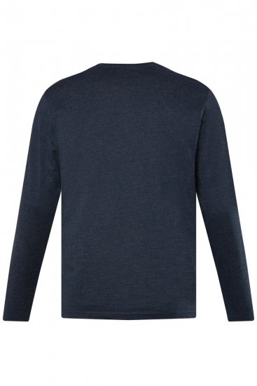 Men+ 383 Maglia Henley manica lunga Blu scuro - Magliette - Magliette Uomo Taglie Forti