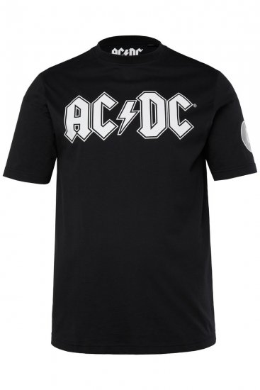 JP1880 AC/DC Classic Logo Band T-Shirt Black - Magliette - Magliette Uomo Taglie Forti