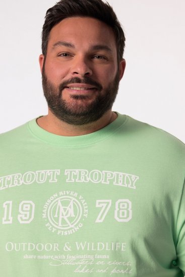 Men+ 424 T-shirt Trout Trophy Verde menta - Magliette - Magliette Uomo Taglie Forti