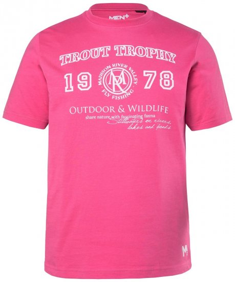 Men+ 424 T-shirt Trout Trophy Rosa fenicottero - Magliette - Magliette Uomo Taglie Forti