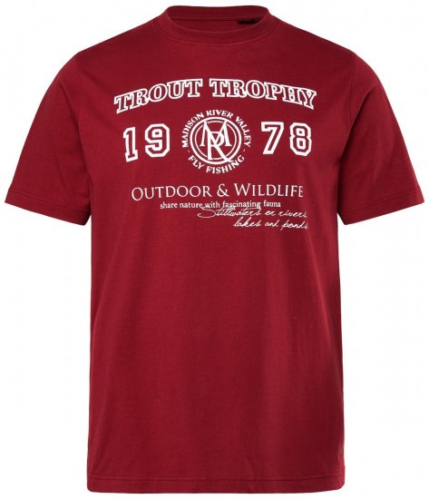 Men+ 424 T-shirt Trout Trophy Marrone rame - Magliette - Magliette Uomo Taglie Forti