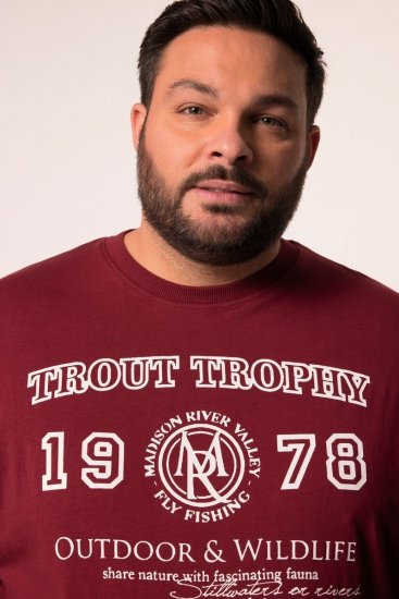Men+ 424 T-shirt Trout Trophy Marrone rame - Magliette - Magliette Uomo Taglie Forti