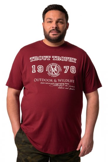 Men+ 424 T-shirt Trout Trophy Marrone rame - Magliette - Magliette Uomo Taglie Forti