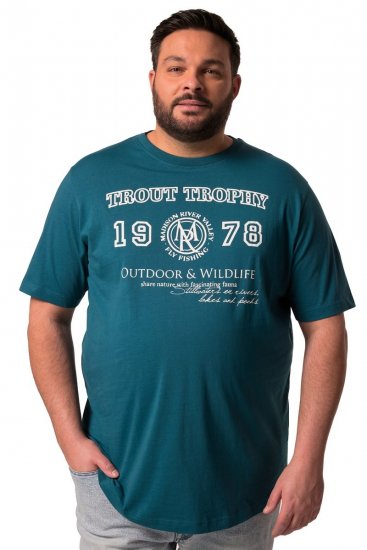 Men+ 424 T-shirt Trout Trophy Verde laguna - Magliette - Magliette Uomo Taglie Forti