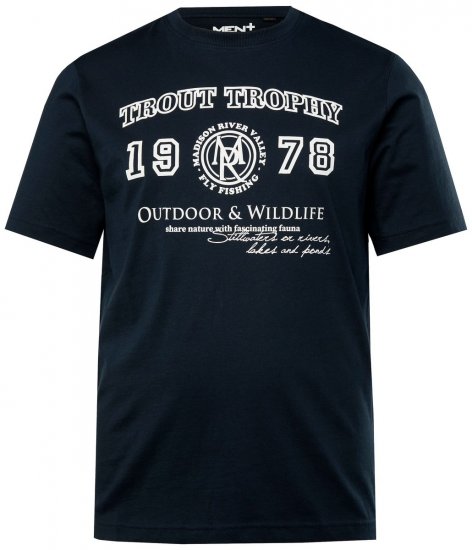 Men+ 424 T-shirt Trout Trophy Blu scuro - Magliette - Magliette Uomo Taglie Forti