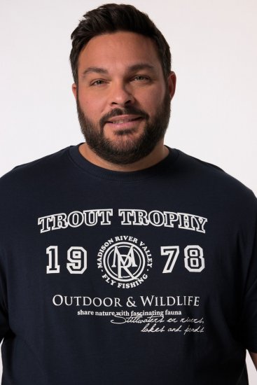 Men+ 424 T-shirt Trout Trophy Blu scuro - Magliette - Magliette Uomo Taglie Forti
