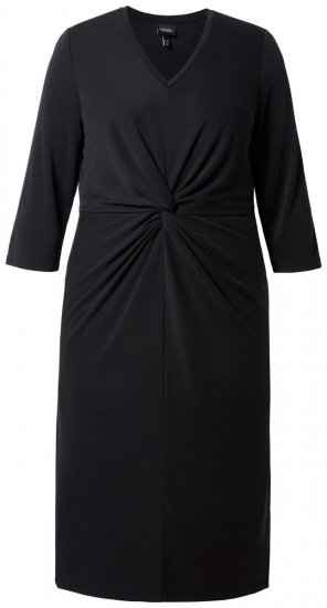 Ulla Popken 836514 Abito midi con maniche a 3/4 Nero - Vestiti midi - Abiti midi taglie comode