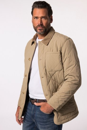 JP1880 836628 Giacca trapuntata stile western Beige scuro - Giubbotti - Giubbotti Uomo Taglie Forti