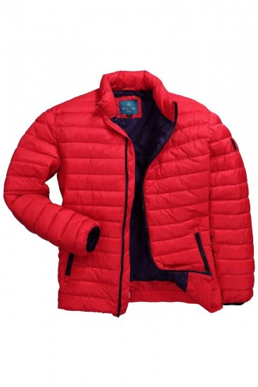 Boston Park 638 Giacca trapuntata bellyfit con collo alto Rosso - Giubbotti - Giubbotti Uomo Taglie Forti