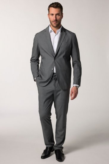 JP1880 Rimini Flexnamic Blazer in jersey a righe Grigio scuro - Abiti - Abiti da Uomo Taglie Forti
