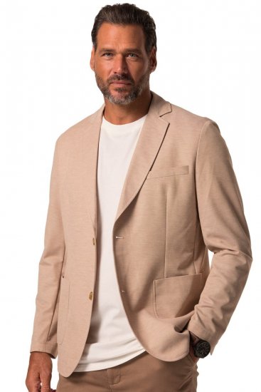 JP1880 836698 Blazer in qualità elasticizzata Beige - Abiti - Abiti da Uomo Taglie Forti