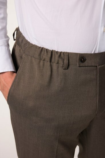 JP1880 Amalfi Flexnamic Pantaloni da abito Verde kaki - Abiti - Abiti da Uomo Taglie Forti
