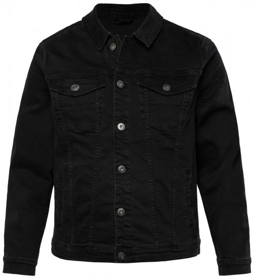 JP1880 836791 Giacca in denim con quattro tasche Nero - Giubbotti - Giubbotti Uomo Taglie Forti