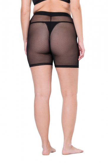 Ulla Popken 836805 Pantaloncini anti-sfregamento a pois Nero - Pantaloncini anti-sfregamento - 
