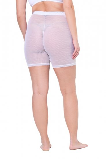 Ulla Popken 836805 Pantaloncini anti-sfregamento a pois Bianco - Pantaloncini anti-sfregamento - 