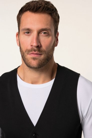 JP1880 New York Flexnamic Gilet in jersey Nero - Abiti - Abiti da Uomo Taglie Forti