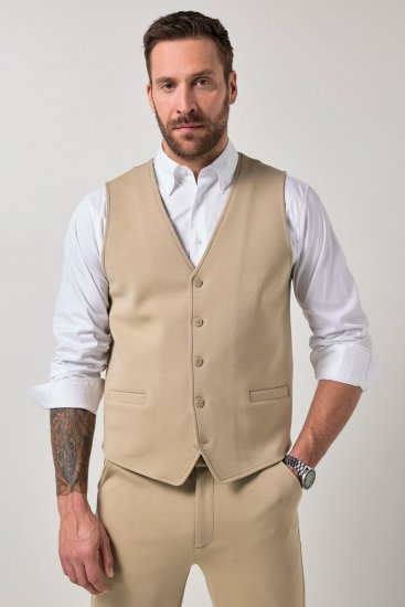 JP1880 New York Flexnamic Gilet in jersey Beige - Abiti - Abiti da Uomo Taglie Forti