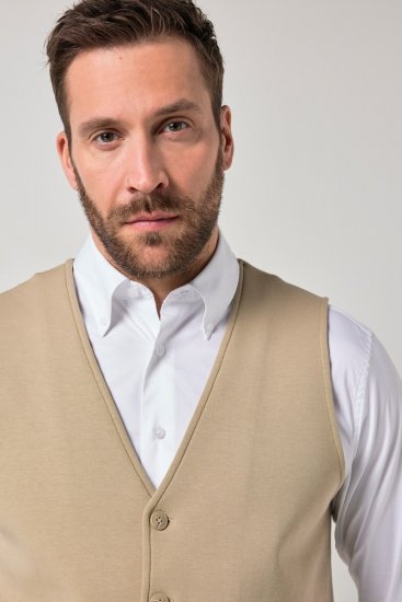 JP1880 New York Flexnamic Gilet in jersey Beige - Abiti - Abiti da Uomo Taglie Forti