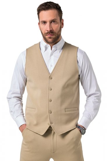 JP1880 New York Flexnamic Gilet in jersey Beige - Abiti - Abiti da Uomo Taglie Forti
