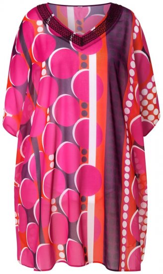 Ulla Popken 836864 Abito Rosa - Caftani - 
