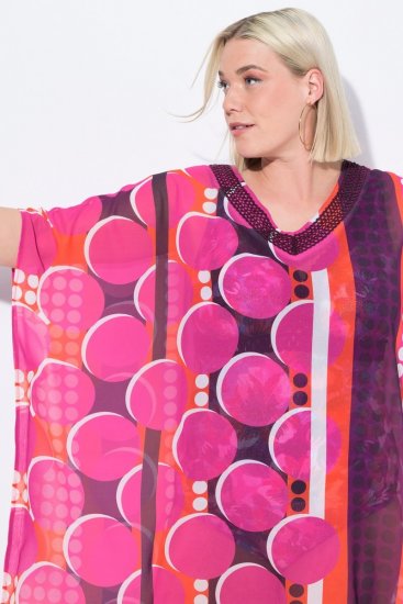 Ulla Popken 836864 Abito Rosa - Caftani - 