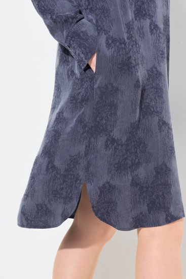 Ulla Popken 837069 Abito a fiori Blu scuro - Vestiti midi - Abiti midi taglie comode